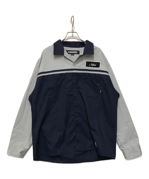 NEIGHBORHOOD（ネイバーフッド）NEIGHBORHOOD (ネイバーフッド) TWO TONE WORK SHIRT LS ブルー サイズ:Ⅼの古着・服飾アイテム