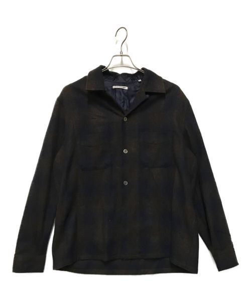 OUR LEGACY（アワーレガシー）OUR LEGACY (アワーレガシー) Heusen Shirt ネイビー×ブラウン サイズ:46の古着・服飾アイテム