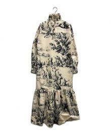 JOHN（ジョン）の古着「French Scenic Printed Dress」｜ベージュ