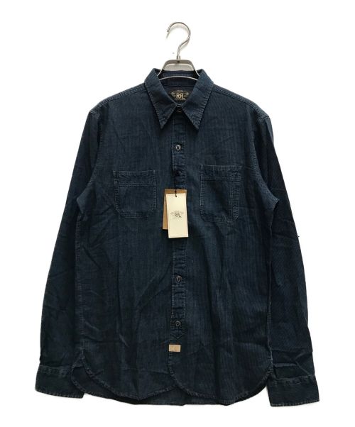 RRL（ダブルアールエル）RRL (ダブルアールエル) Indigo Striped Work Shirt インディゴ サイズ:Sの古着・服飾アイテム