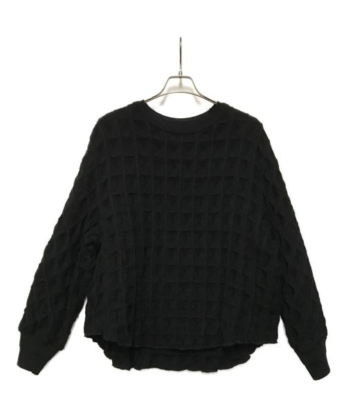 TAAKK（ターク）TAAKK (ターク) SUPER BIG WAFFLE PULL OVER ブラック サイズ:2の古着・服飾アイテム