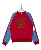 BlackEyePatchブラックアイパッチ）の古着「B EMBLEM 2TONE SWEAT」｜レッド×ブルー