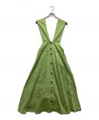 LE CIEL BLEUルシェルブルー）の古着「High Waist Flare Dress」｜グリーン