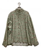 jiedaジエダ）の古着「FLOWER OVERSIZED SHIRT」｜グリーン