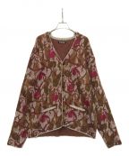 FIRSTRUSTファーストラスト）の古着「BLOOD CAMOFLAGE MOHAIR CARDIGAN」｜レッド