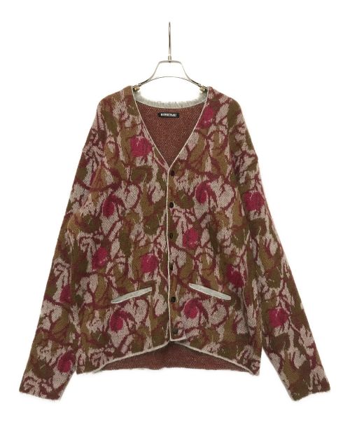 FIRSTRUST（ファーストラスト）FIRSTRUST (ファーストラスト) BLOOD CAMOFLAGE MOHAIR CARDIGAN レッド サイズ:Lの古着・服飾アイテム