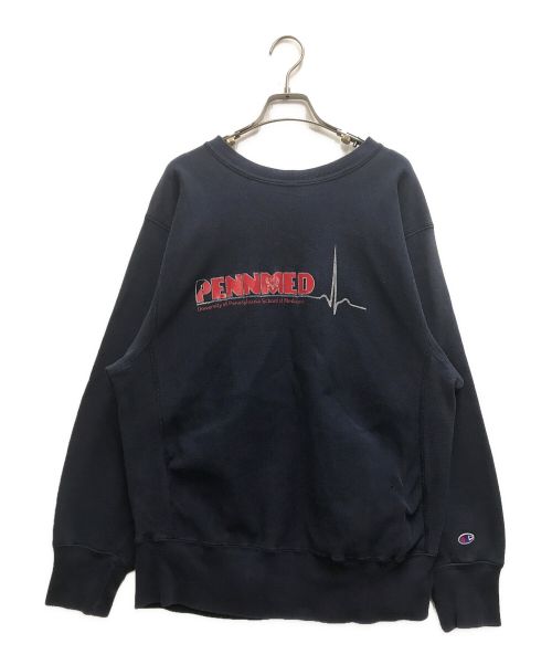 Champion REVERSE WEAVE（チャンピオンリバースウィーブ）Champion REVERSE WEAVE (チャンピオンリバースウィーブ) 80’S プリントスウェット ネイビー サイズ:Ｌの古着・服飾アイテム