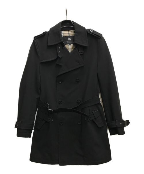 BURBERRY BLACK LABEL（バーバリーブラックレーベル）BURBERRY BLACK LABEL (バーバリーブラックレーベル) ショートトレンチコート ブラック サイズ:Lの古着・服飾アイテム