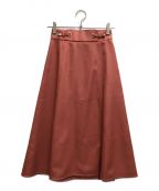 ANAYIアナイ）の古着「ブライトツイルベルトモチーフスカート」｜ピンク