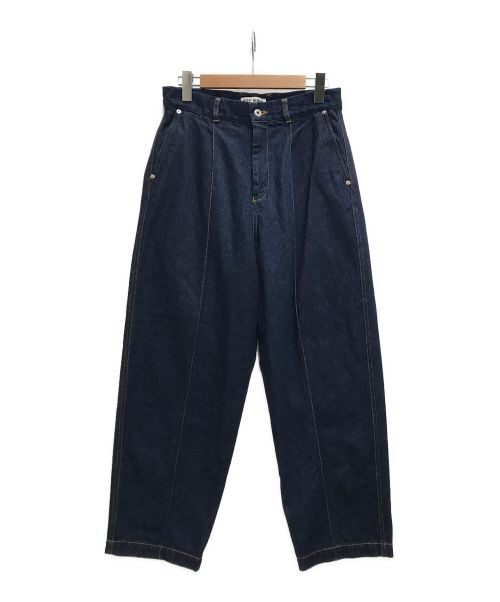 TTT MSW（ティー）TTT MSW (ティーモダンストリートウェア) Denim wide pants インディゴ サイズ:Sの古着・服飾アイテム