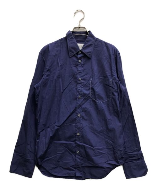 Maison Margiela（メゾンマルジェラ）Maison Margiela (メゾンマルジェラ) SLIM FIT POPLIN SHIRT ネイビー サイズ:38の古着・服飾アイテム