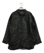 Ameriアメリ）の古着「EMBOSS PATTERN SHEER SHIRT」｜ブラック