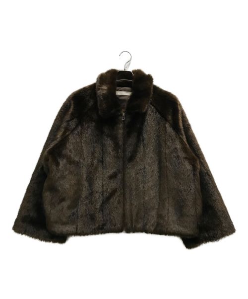 LEINWANDE（ラインヴァンド）LEINWANDE (ラインヴァンド) Faux Fur Jacket ブラウン サイズ:FREEの古着・服飾アイテム