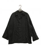 AURALEEオーラリー）の古着「Linen Gabardine Shirts」｜ブラック