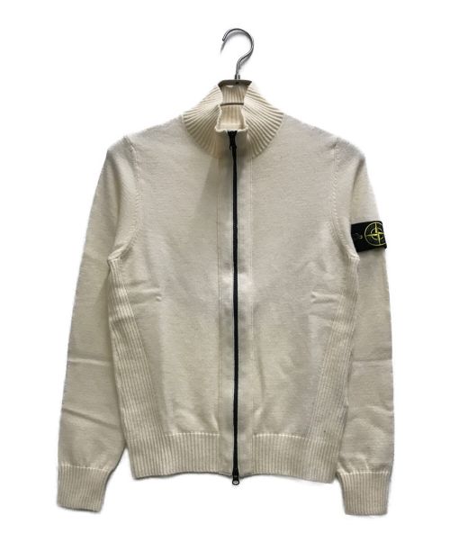 STONE ISLAND（ストーンアイランド）STONE ISLAND (ストーンアイランド) ジップアップニットジャケット ベージュ サイズ:Sの古着・服飾アイテム