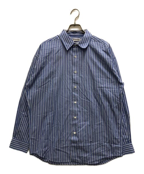 SOFTHYPHEN（ソフトハイフン）SOFTHYPHEN (ソフトハイフン) THOMAS MASON STRIPE SHIRT ブルー サイズ:1の古着・服飾アイテム