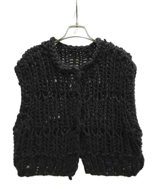 TODAYFUL（トゥデイフル）TODAYFUL (トゥデイフル) Chunky Hand Knitvest ブラック サイズ:Fの古着・服飾アイテム