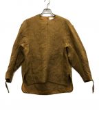 Mame Kurogouchiマメクロゴウチ）の古着「Jomon Arabesque Triple Layer Jacquard Pullover」｜ブラウン