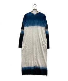 Mame Kurogouchi（マメクロゴウチ）の古着「Shibori Tie-Dyed Cotton Jersey Dress」｜ホワイト×ブルー