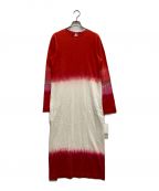Mame Kurogouchiマメクロゴウチ）の古着「Shibori Tie-Dyed Cotton Jersey Dress」｜ホワイト×レッド