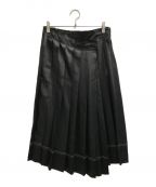 Acne studiosアクネ ストゥディオス）の古着「Satin pleated skirt」｜ブラック