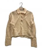 Acne studiosアクネ ストゥディオス）の古着「CABLE KNIT POLO SWEATER」｜ベージュ