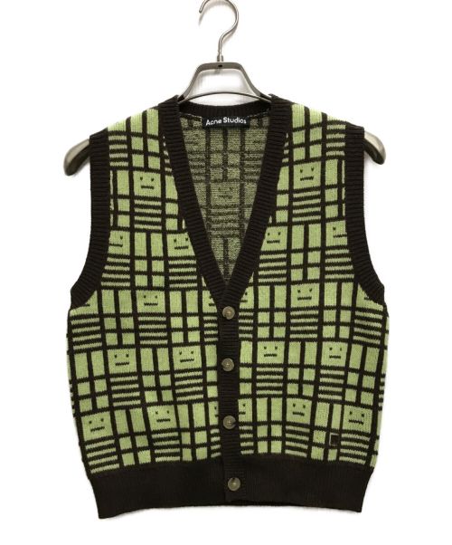 Acne studios（アクネ ストゥディオス）Acne studios (アクネストゥディオス) SLEEVELESS CARDIGAN グリーン サイズ:Sの古着・服飾アイテム