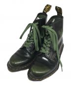 Dr.Martens×THE CLASHドクターマーチン×ザクラッシュ）の古着「コラボ8ホールブーツ」｜ブラック×グリーン