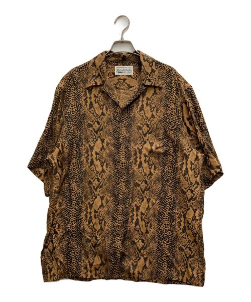 WACKO MARIA（ワコマリア）WACKO MARIA (ワコマリア) Mighty Crown (マイティークラウン) S/S HAWAIIAN SHIRT ブラウン サイズ:Ⅿの古着・服飾アイテム