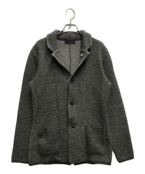 LARDINI（ラルディーニ）LARDINI (ラルディーニ) Solaro Knit Jacket グレー サイズ:Sの古着・服飾アイテム