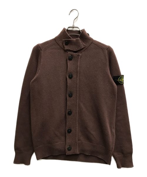 STONE ISLAND（ストーンアイランド）STONE ISLAND (ストーンアイランド) ニットジップアップカーディガン ブラウン サイズ:Sの古着・服飾アイテム