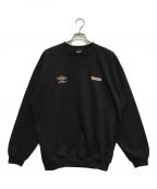 9090×umbroナインティーナインティ×アンブロ）の古着「Two Logo Sweat」｜ブラック