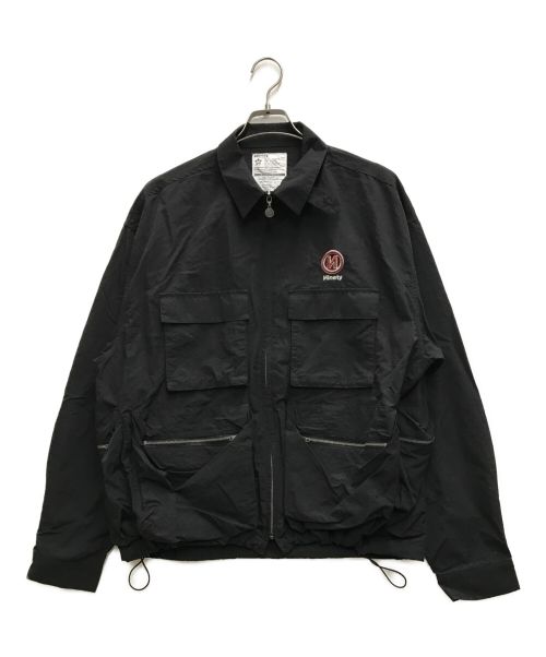 9090（9090）9090 (ナインティナインティ) Multi Pockets Nylon Blouson ブラック サイズ:Ⅼの古着・服飾アイテム