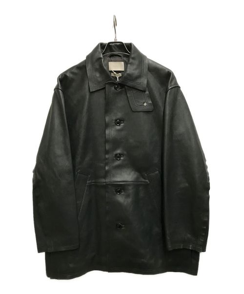 YOKE（ヨーク）YOKE (ヨーク) CUT-OFF LEATHER CAR COAT グリーン サイズ:2の古着・服飾アイテム