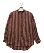 CASEY CASEYケーシーケーシー）の古着「FABIANO SHIRT COL MAO」｜ブラウン