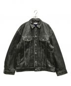 MAISON SPECIALメゾンスペシャル）の古着「Hand Rub-Off Buffalo Leather Prime-Over 3rd Jacket」｜ブラック