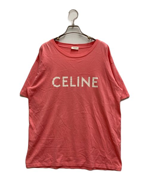 CELINE（セリーヌ）CELINE (セリーヌ) ルーズTシャツ ピンク サイズ:Ⅿの古着・服飾アイテム