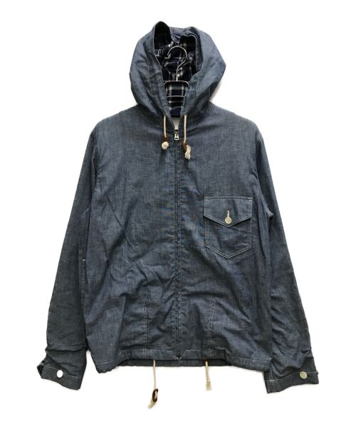 COMME des GARCONS HOMME（コムデギャルソン オム）COMME des GARCONS HOMME (コムデギャルソン オム) シャンブレーシャツパーカー インディゴ サイズ:Lの古着・服飾アイテム