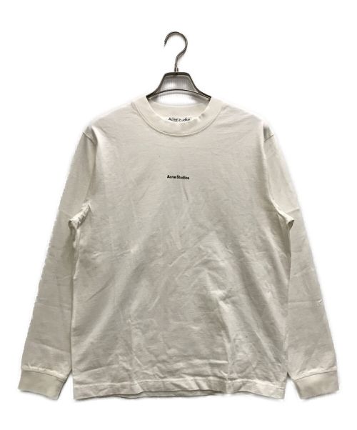 Acne studios（アクネ ストゥディオス）Acne studios (アクネストゥディオス) ロゴ ロングスリーブTシャツ ホワイト サイズ:Sの古着・服飾アイテム