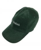 sporty&richスポーティーアンドリッチ）の古着「Serif Logo Corduroy Hat」｜グリーン