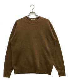 AURALEE（オーラリー）の古着「WASHED FRENCH MERINO KNIT P/O」｜ブラウン