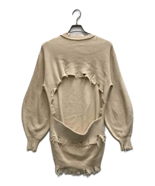 TOGA（トーガ）TOGA (トーガ) frayed knit pullover ベージュ サイズ:36の古着・服飾アイテム