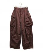 KAPITALキャピタル）の古着「High-density Twill Aozai Cargo Pants」｜ボルドー
