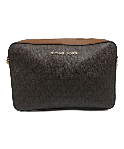 MICHAEL KORS（マイケルコース）MICHAEL KORS (マイケルコース) モノグラムショルダーバッグ ブラウンの古着・服飾アイテム