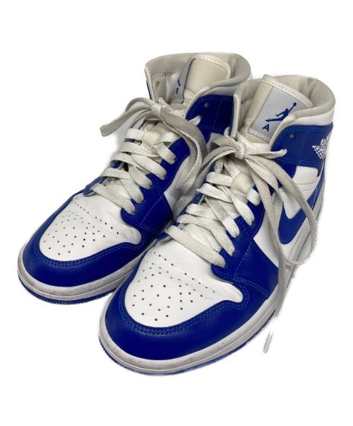 NIKE（ナイキ）NIKE (ナイキ) WMNS AIR JORDAN 1 MID ブルー×ホワイト サイズ:US 7の古着・服飾アイテム