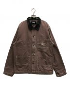 stussyステューシー）の古着「BRUSHED MOLESKIN CHORE JACKET」｜ピンク