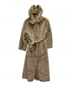 Ameriアメリ）の古着「HOOD REVERSIBLE FAKE FUR COAT」｜ベージュ