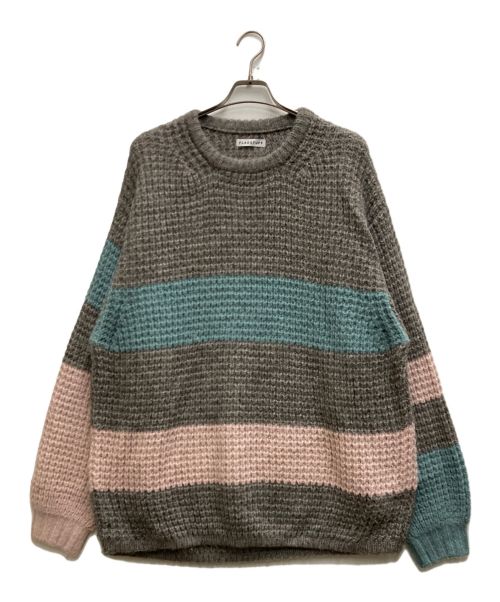 flagstuff（フラグスタフ）flagstuff (フラグスタフ) MULTI STRIPE SWEATER ベージュ サイズ:XLの古着・服飾アイテム