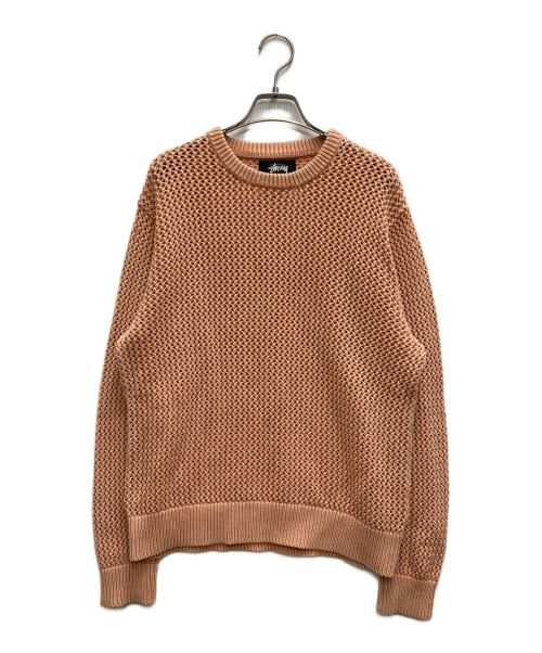 stussy（ステューシー）stussy (ステューシー) Pigment Dyed Loose Gauge  sweater オレンジ サイズ:Ⅿの古着・服飾アイテム