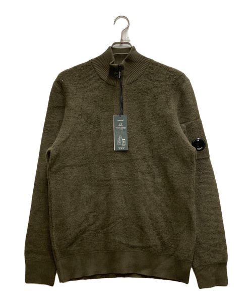 C.P COMPANY（シーピーカンパニー）C.P COMPANY (シーピーカンパニー) ジップウールブレンド セーター オリーブ サイズ:50の古着・服飾アイテム